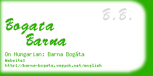 bogata barna business card